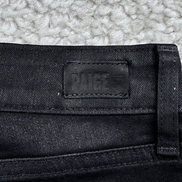 PAIGE Verdugo Ankle Black Silk Coated Skinny Jean - Picture 10 of 16